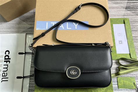 gucci 739721|Gucci Petite GG Small Shoulder Bag Black .